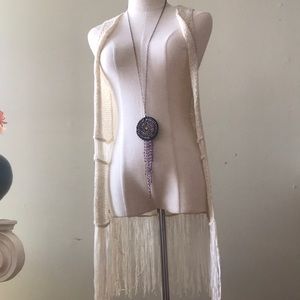SWEET N SINFUL | hippie knit vest fringe XS